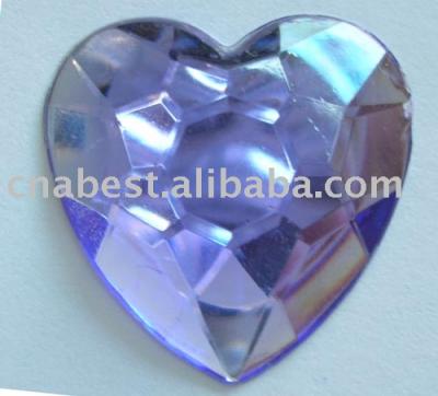 Acrylic Rhinestone - 30*30mm heart shape (Акриловые Rhinestone - 30 * 30mm формы сердца)