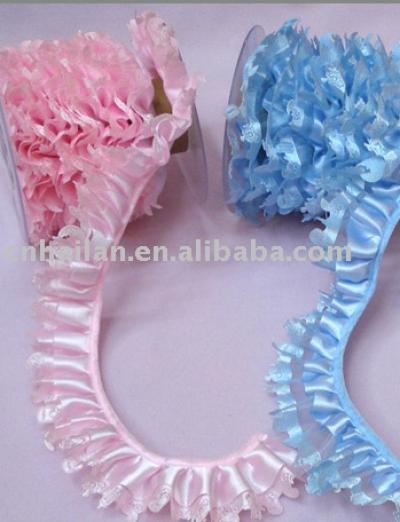 kinds of gauffer ribbons/laces for apparels or decoration (виды гофрировочный лентами / шнурки для одежды и украшения)