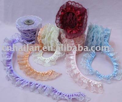 kinds of gauffer ribbons/laces for apparels or decoration (виды гофрировочный лентами / шнурки для одежды и украшения)