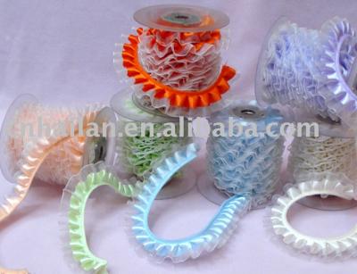 kinds of gauffer ribbons for apparels or decoration (виды гофрировочный лент для одежды и украшения)