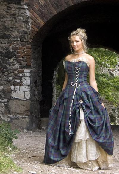 Tartan Corset %26 Gown, Tartan Dress (Tartan Korsett% 26 Gown, Tartan Dress)