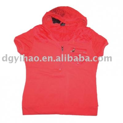 Lady`s short-sleeve Hoody (Lady `s à capuche à manches courtes)