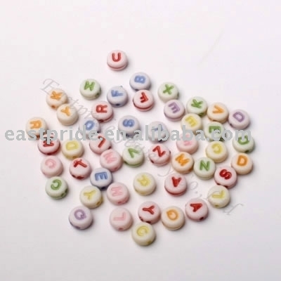 acrylic alphabet bead (alphabet perle acrylique)
