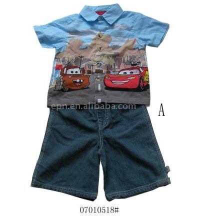 sehr billig Children `s Stock kurze Sleevel Suit (sehr billig Children `s Stock kurze Sleevel Suit)