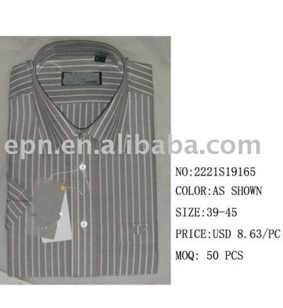 Men`s Short-sleeve Shirt, Grey Dress Shirt (Men`s Short-sleeve Shirt, Grey Dress Shirt)