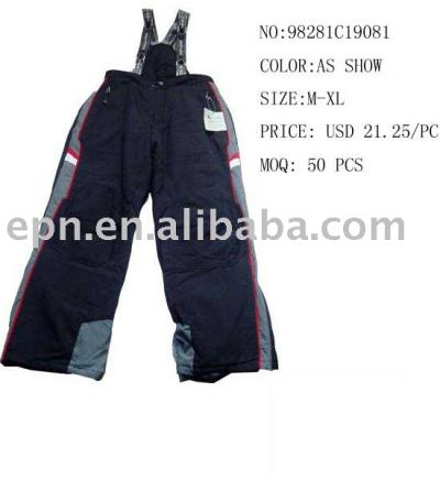 branded men`s trousers of skiing