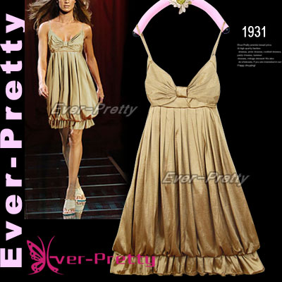 Golden Shimmer Balloon Dress + Bow 7d-01931 (Golden Shimmer Balloon Dress + Bow 7d-01931)