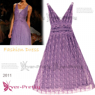 Sexy Purple V Neck Cocktail Dress Hf-02611 (Sexy Purple col en V robe de cocktail Hf-02611)