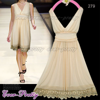 Sexy Ruched Beige Cocktail Dress 7d-00279 (Сексуальная Ruched бежевом платье для коктейля 7d-00279)