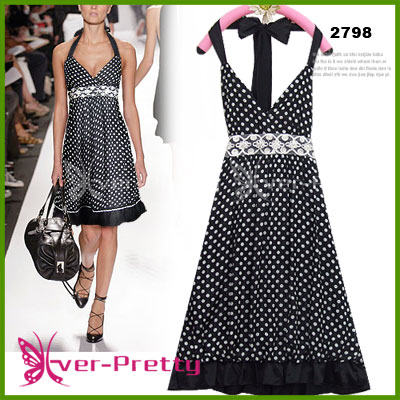 Fab Polka Dots Black Dress Blallon HF-02798 (Fab Polka Dots Black Dress Blallon HF-02798)