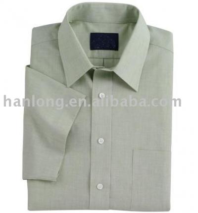 men`s Yarn-dyed cotton/polyester dress shirt ( short-sleeve ) (men`s Yarn-dyed cotton/polyester dress shirt ( short-sleeve ))