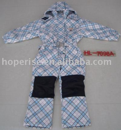 girls` ski suit