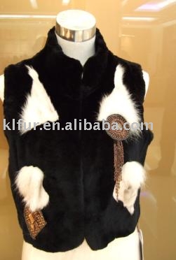 fox fur and grass rabbit coat (мех лисы и пальто трава кролик)