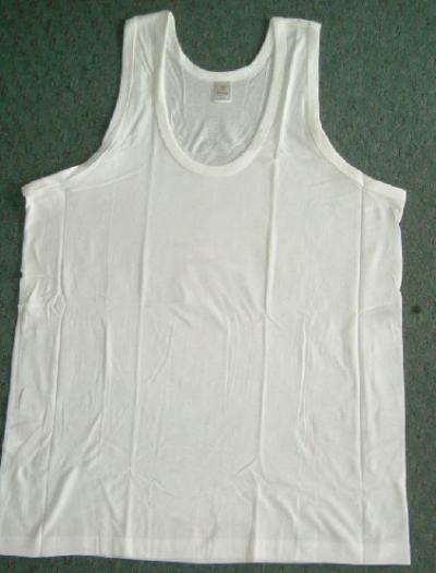 men`s white tank top