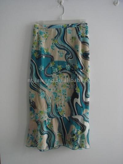 chiffon flora printed skirt (шифон флоры печатные юбке)