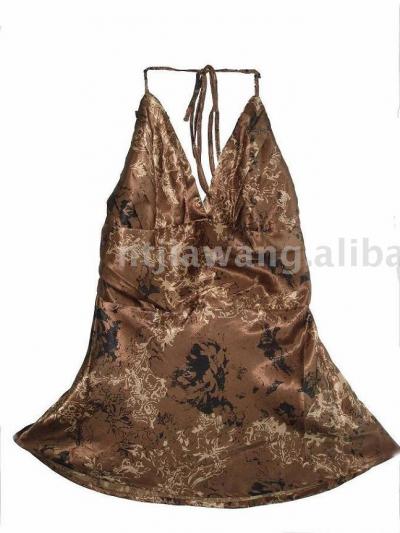 Ladies` printed satin top (Ladies` printed satin top)