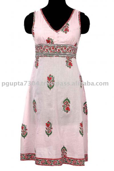 Cotton Hand Block Printed Dress (Cotton Hand Block Printed Dress)