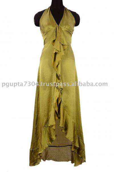 Satin Silk Halter Dress (Satin Silk Halter Dress)