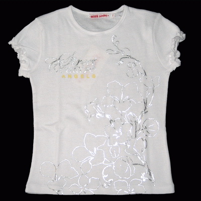 Girl`s cotton rib t-shirt (Girl `s t-shirt en coton côtes)