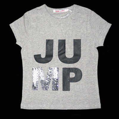 Girl`s lurex stripe jersey t-shirt (Girl `s lurex t-shirt en jersey rayé)