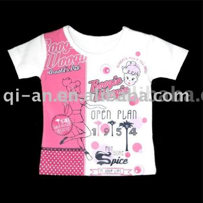 Girl`s elasthane jersey t-shirt (Girl `s Jersey T-shirt elasthane)