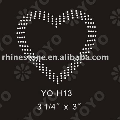 valentine rhinestone motif for T-Shirt and Garment (Валентина мотив Rhinestone за футболку и одежда)