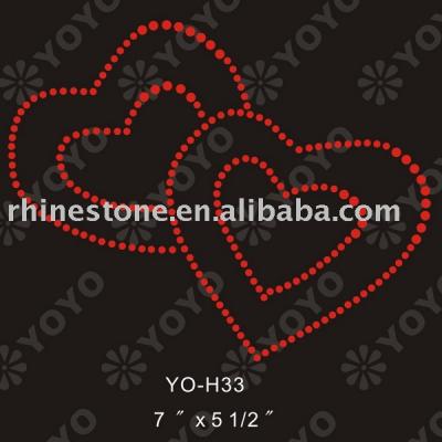 valentine love rhinestone motif for T-Shirt and Garment (Валентина Rhinestone мотив любви к футболке и одежда)