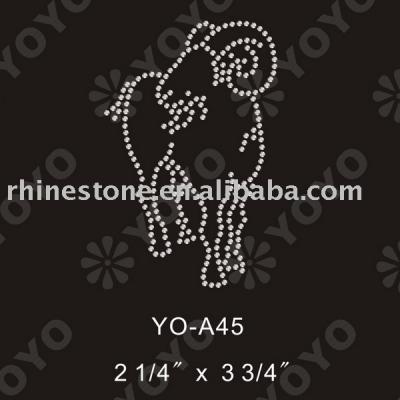 Iron on Goat rhinestone motif for T-Shirt and Garment (Железные на Коза Rhinestone мотивом для футболки и одежда)