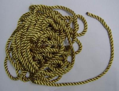 old gold shiny polyester twisted cords (vieil or brillant cordes de polyester torsadée)