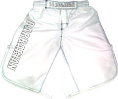 WHITE FIGHT SHORTS (WHITE SHORTS LUTTE)