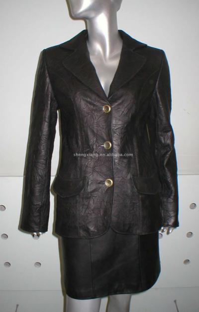 Ladies` Lamb Leather coat (Дамские Lamb кожаном пальто)