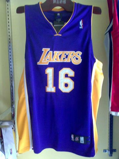 basketball jersey Lakers gasol 16 (Баскетбол Джерси Лейкерс Газоль 16)