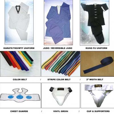 Martial Arts Uniforms And Protectors (Martial Arts Uniformes et parafoudres)