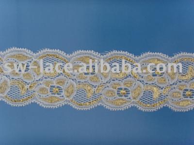 jacquard lace (жаккардовым кружевом)