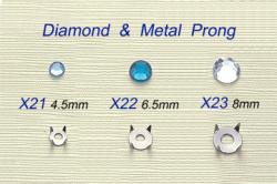 Diamond %26 Metal Prong Button (Diamond 26% металла Prong кнопки)