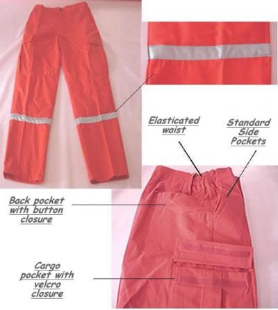 Worker Trousers - Multi Pockets - Reflective Stripes (Работник Брюки - Multi Карманы - светоотражающие полосы)