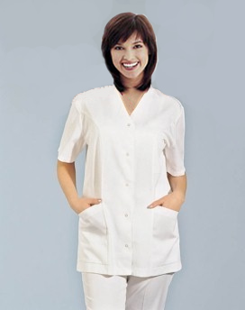 Lab Coat - FEMALE-Polyviskose - Short Sleeves (Lab Coat - FEMALE-Polyviskose - Short Sleeves)