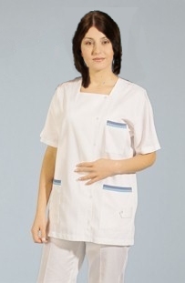 Lab Coat - FEMALE- PolyViscose - Short Sleeves - Two Colors (Lab Coat - FEMALE-PolyViscose - manches courtes - Deux Couleurs)