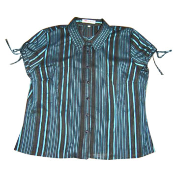 Sleeveless Striped Blouse (Sleeveless Striped Blouse)