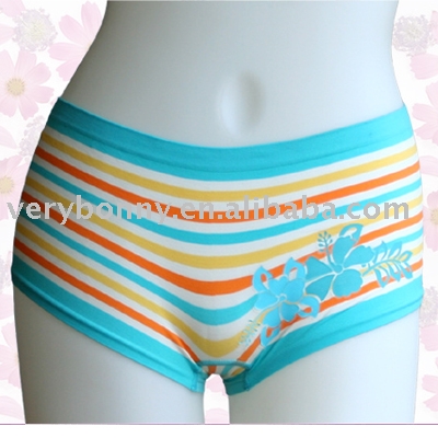 Ladies` Seamless Striped Boxers (Ladies `Seamless Striped Boxers)