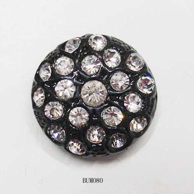 Black Alloy Button With Jewelry Stone (Black Alloy Button With Jewelry Stone)