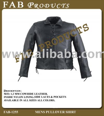 Mens Pullover Jackets M / O Cowhide Finished Leather (Mens Pullover Jackets M / O Cowhide Finished Leather)