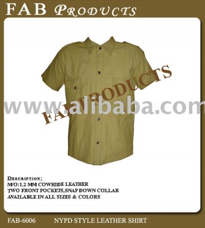 Nypd Style Shirt M / O Cowhide Finished Leather (NYPD Style Shirt M / O en peau de vache Finished Leather)