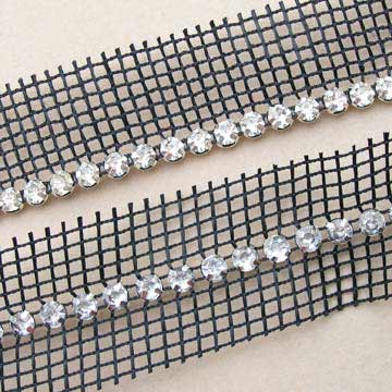 Mesh mit Acryl-Stein oder Strass (Mesh mit Acryl-Stein oder Strass)