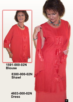 Dress, Blouse And Shawl Red Rose (Платья, блузки и шали Красная роза)