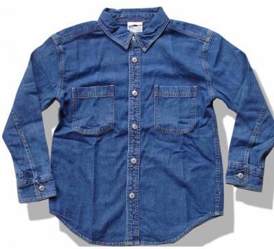 Kids Branded Long Sleeve Denim Shirt (Дети Фирменная длинным рукавом Джинсовая рубашка)