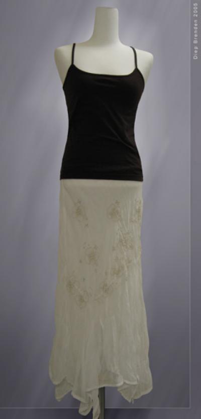 Silk Skirt Hand Embroidered