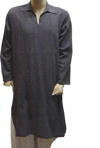 Navy Khaddar Dress