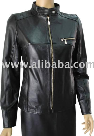 Bike Style Leather Jacket Shown In Black (Bike Style Leather Jacket Shown In Black)