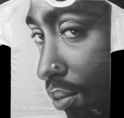 Tupac Airbrushed Portrait T-shirt (Tupac Airbrush-Portrait T-Shirt)